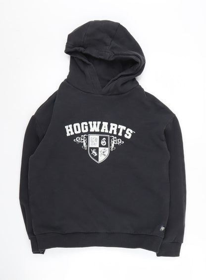 Marks and Spencer Boys Black Hogwarts Hoodie 11-12Y Pullover