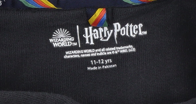 Marks and Spencer Boys Black Hogwarts Hoodie 11-12Y Pullover