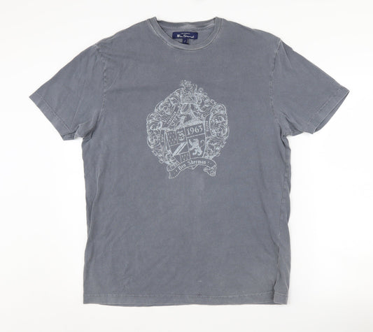 Mens UK Size L Ben Sherman Grey  T-Shirt