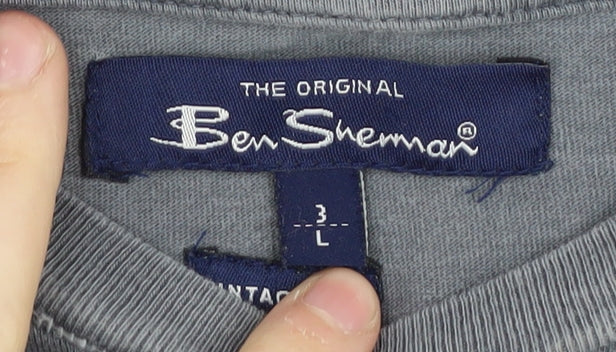 Mens UK Size L Ben Sherman Grey  T-Shirt