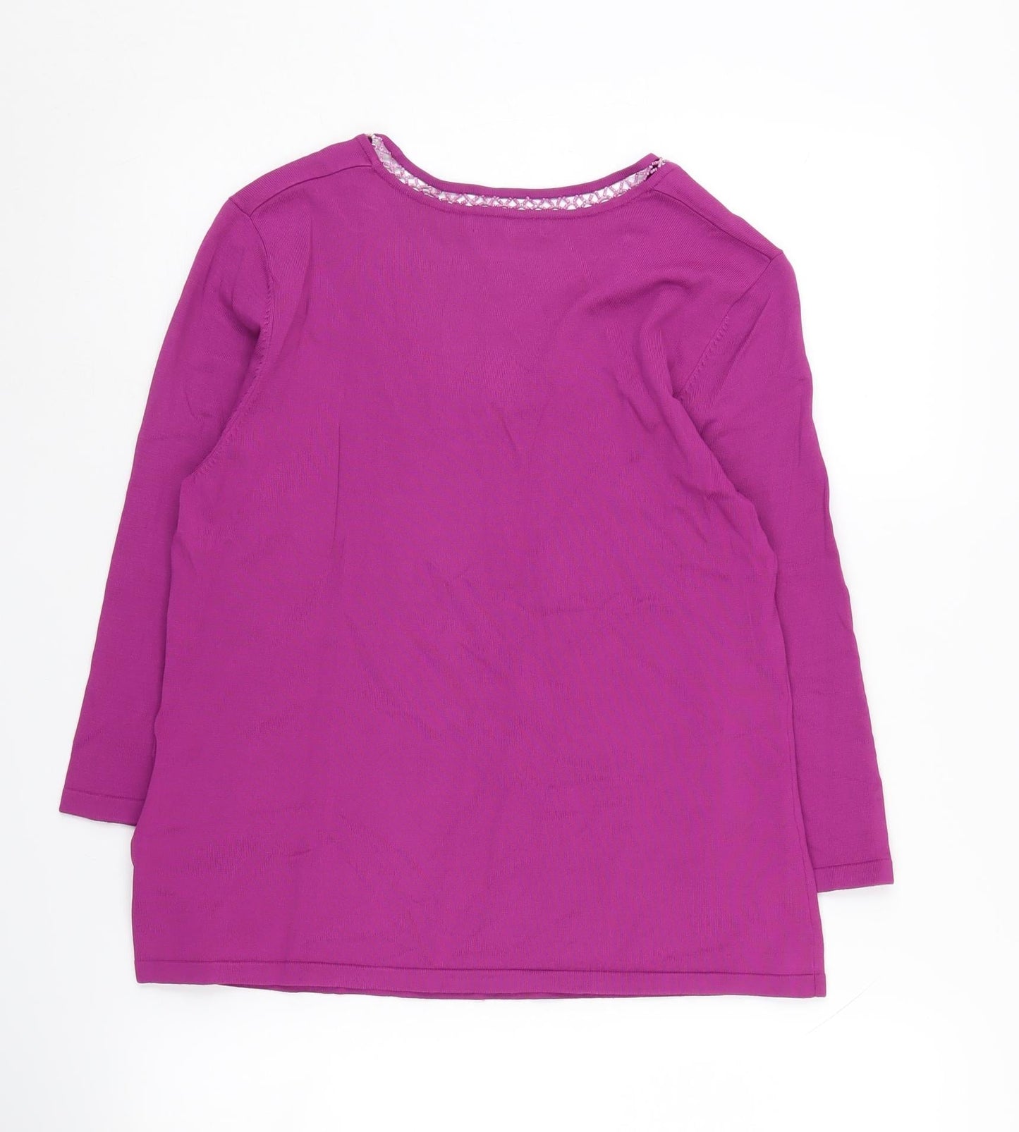 Womens UK Size M Windsmoor Purple Basic T-Shirt