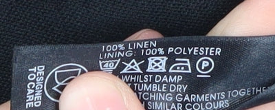 Debenhams Women's Black Linen Blazer, Size 10 Petites