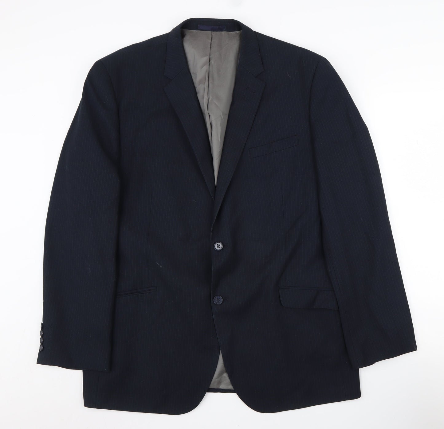 Mens UK Size 46 Butler & Webb Regular Blue Suit Jacket