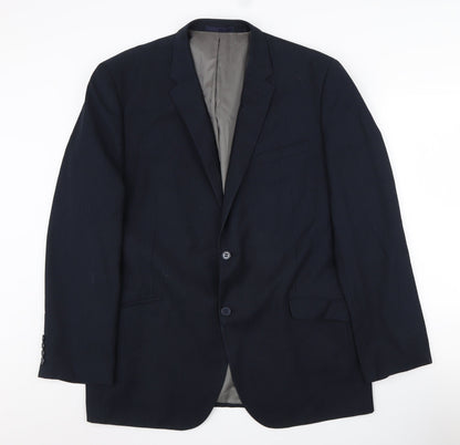 Mens UK Size 46 Butler & Webb Regular Blue Suit Jacket