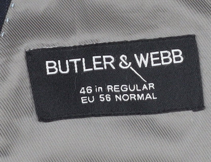 Mens UK Size 46 Butler & Webb Regular Blue Suit Jacket