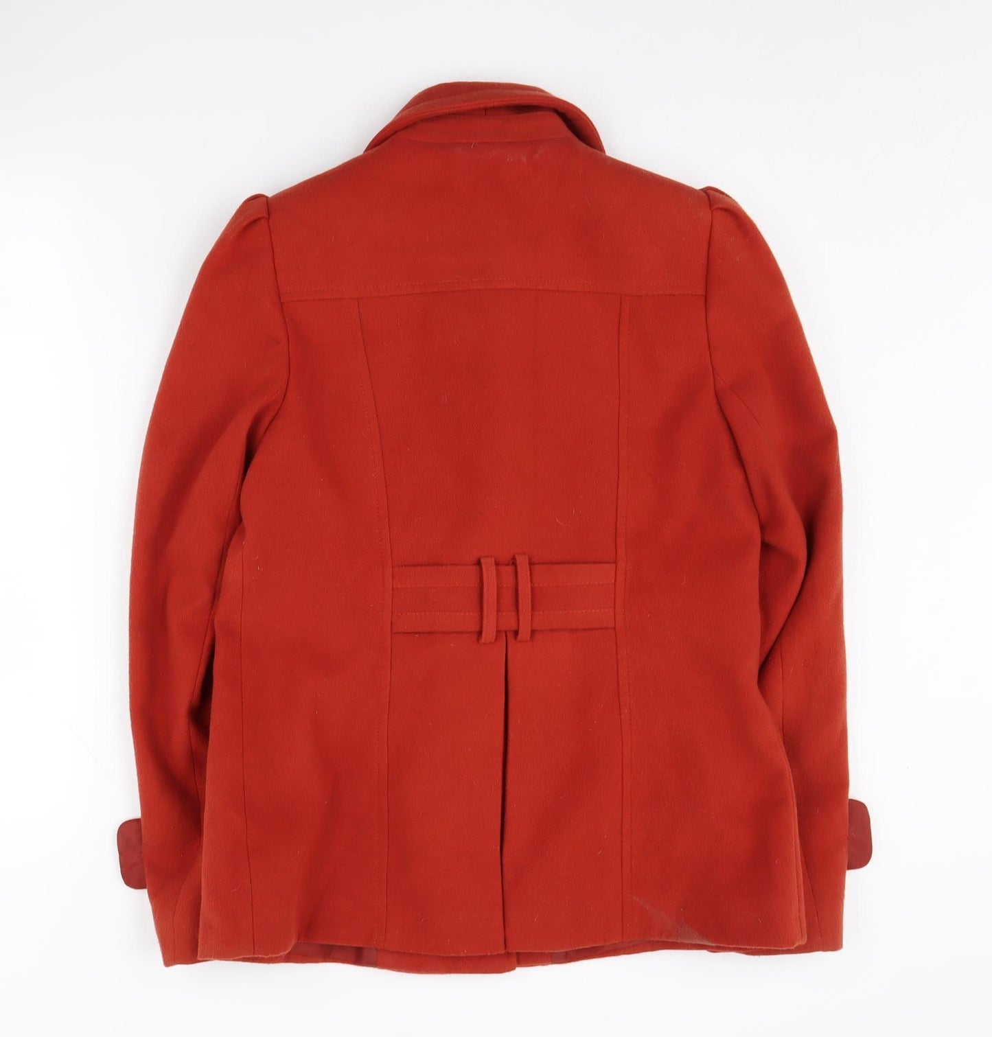 Womens UK Size 10 Dorothy Perkins Red Pea Coat