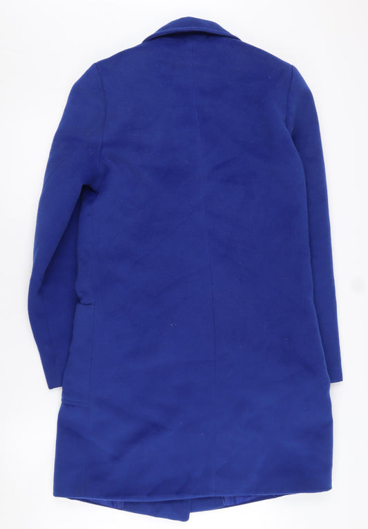 Principles Women's Blue Overcoat Size 8 Button