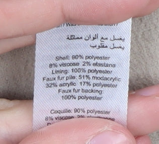 New Look Beige Hooded Coat Size 10