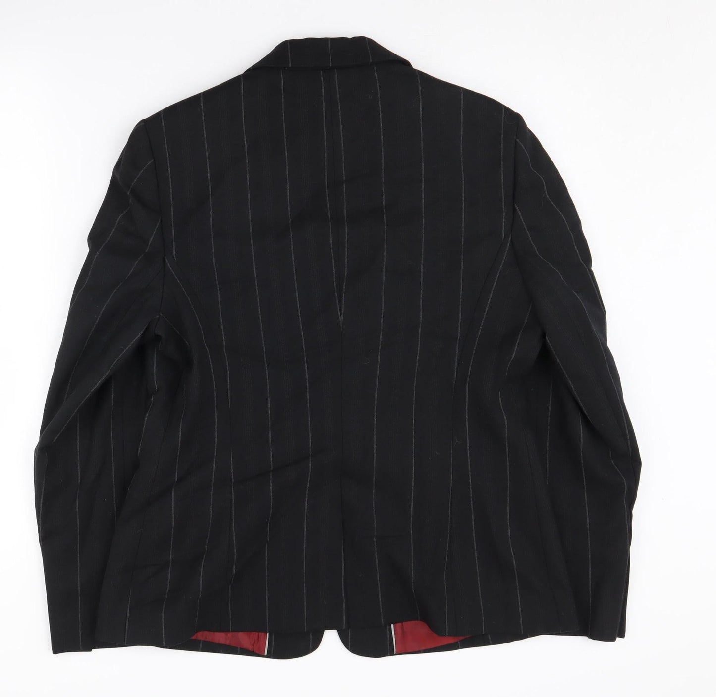 Next Women's Black Pinstripe Blazer, Size 14, Business Suit