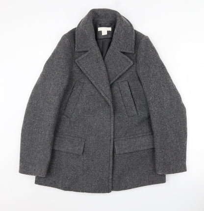 Womens UK Size 4 H&M Grey Basic Jacket