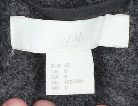Womens UK Size 4 H&M Grey Basic Jacket