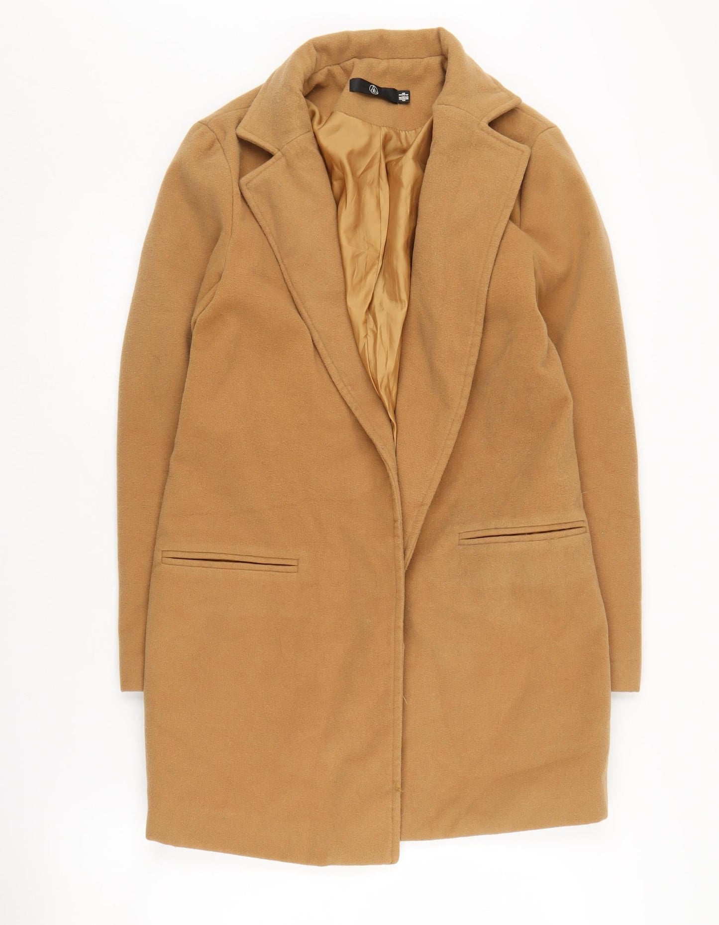 Womens UK Size 8 Missguided Brown Overcoat