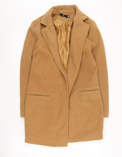 Womens UK Size 8 Missguided Brown Overcoat