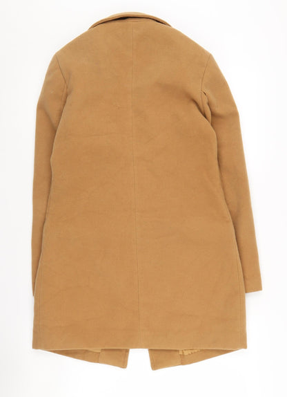 Womens UK Size 8 Missguided Brown Overcoat