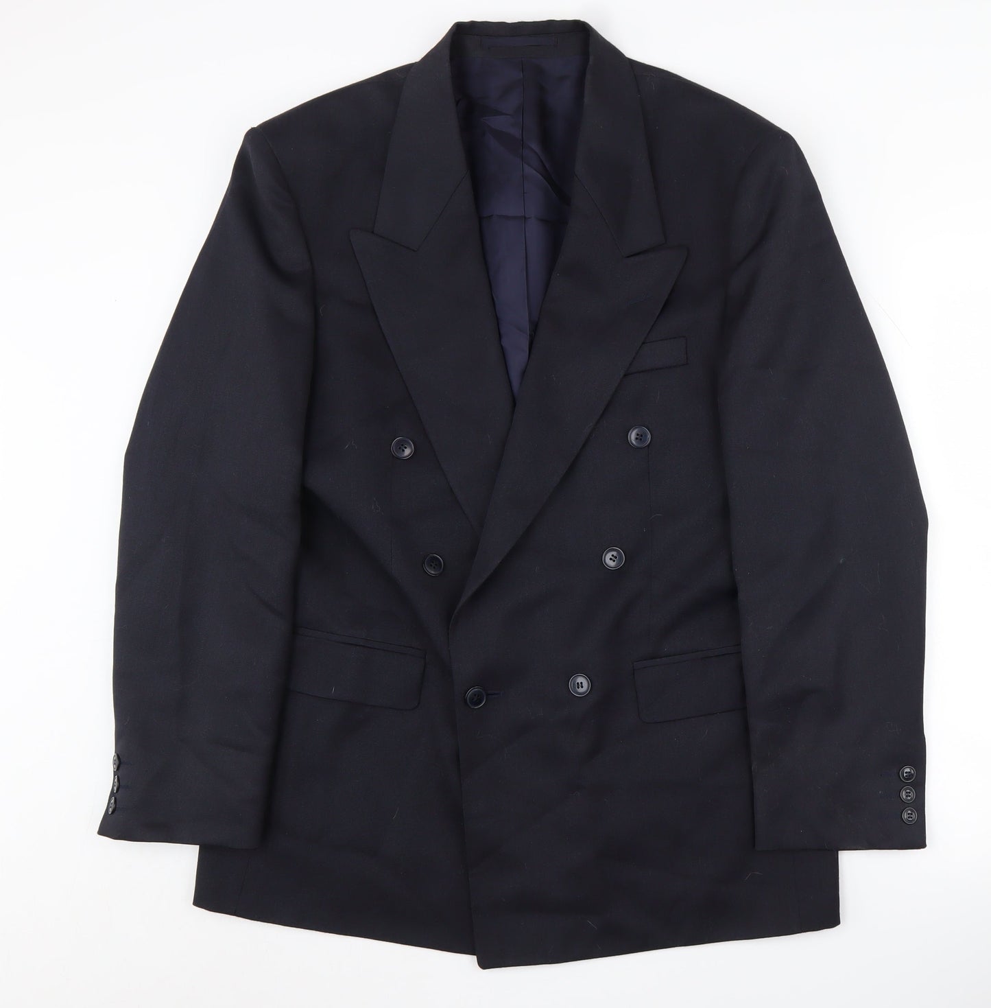 Mens UK Size 38 Sergio Rossi Regular Blue Suit Jacket