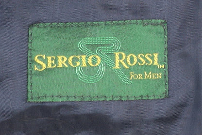 Mens UK Size 38 Sergio Rossi Regular Blue Suit Jacket