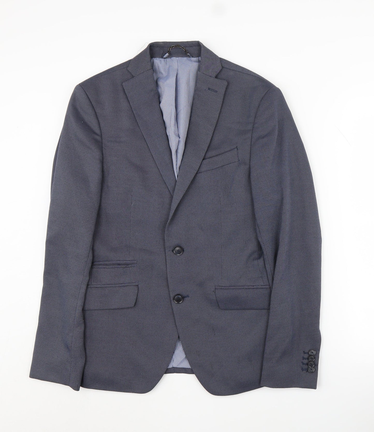 Mens UK Size 36 Zara Man Regular Blue Suit Jacket