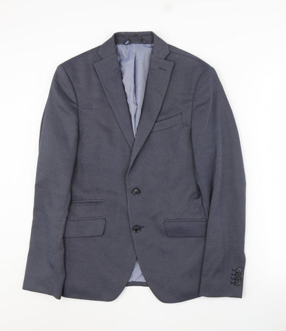 Mens UK Size 36 Zara Man Regular Blue Suit Jacket