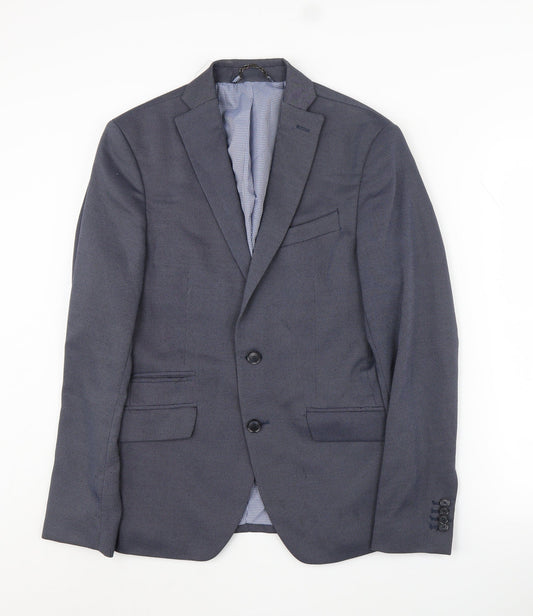 Mens UK Size 36 Zara Man Regular Blue Suit Jacket