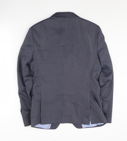 Mens UK Size 36 Zara Man Regular Blue Suit Jacket
