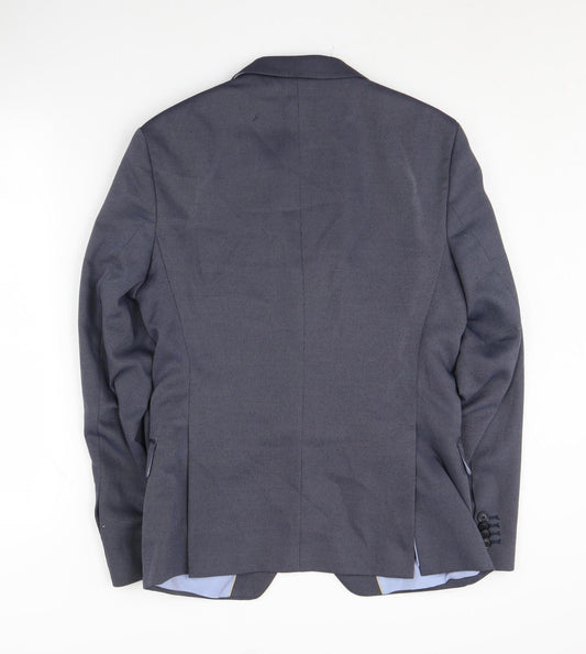 Mens UK Size 36 Zara Man Regular Blue Suit Jacket