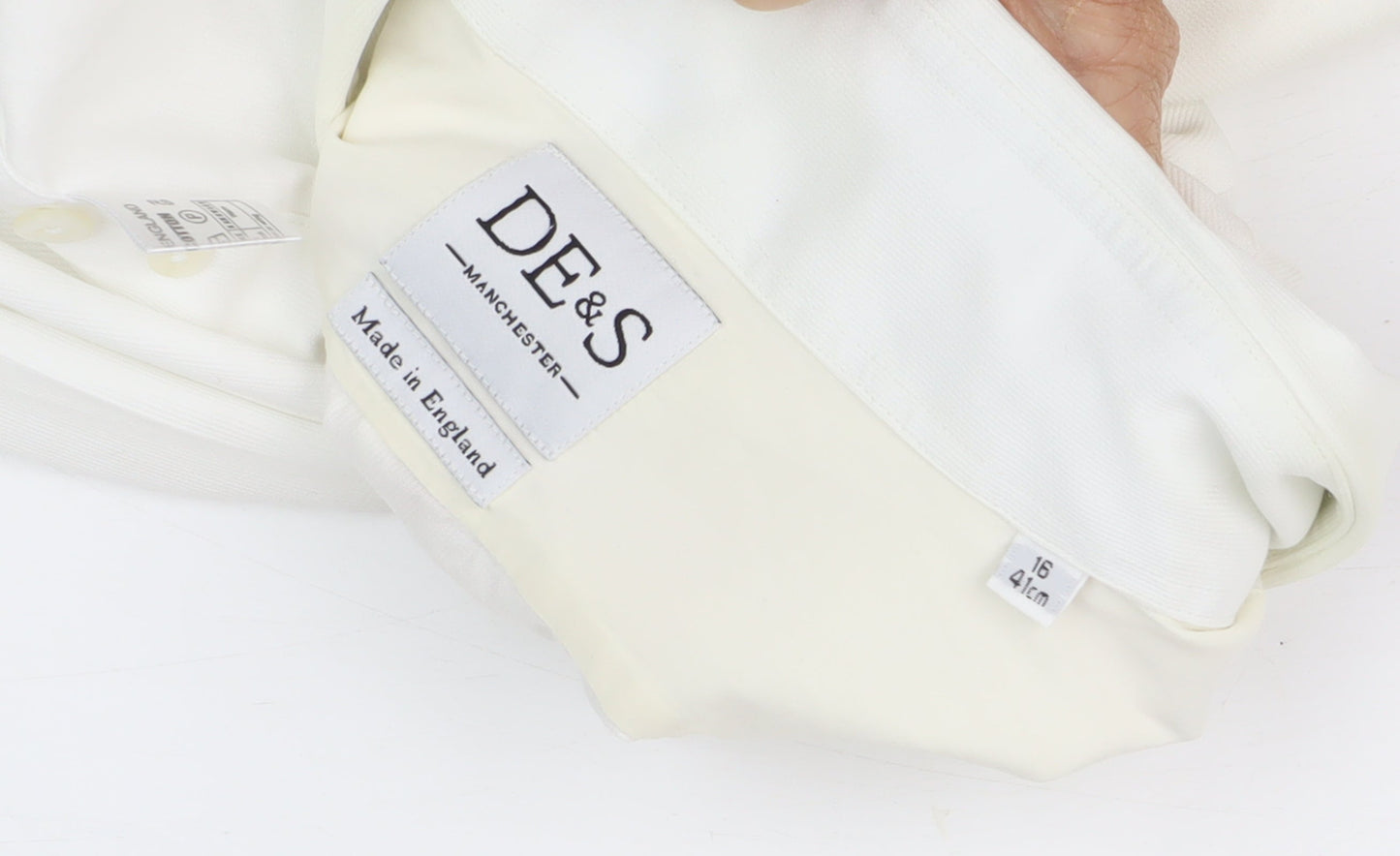 Mens UK Collar Size 16 DE&S Manchester Smart White  Dress Shirt