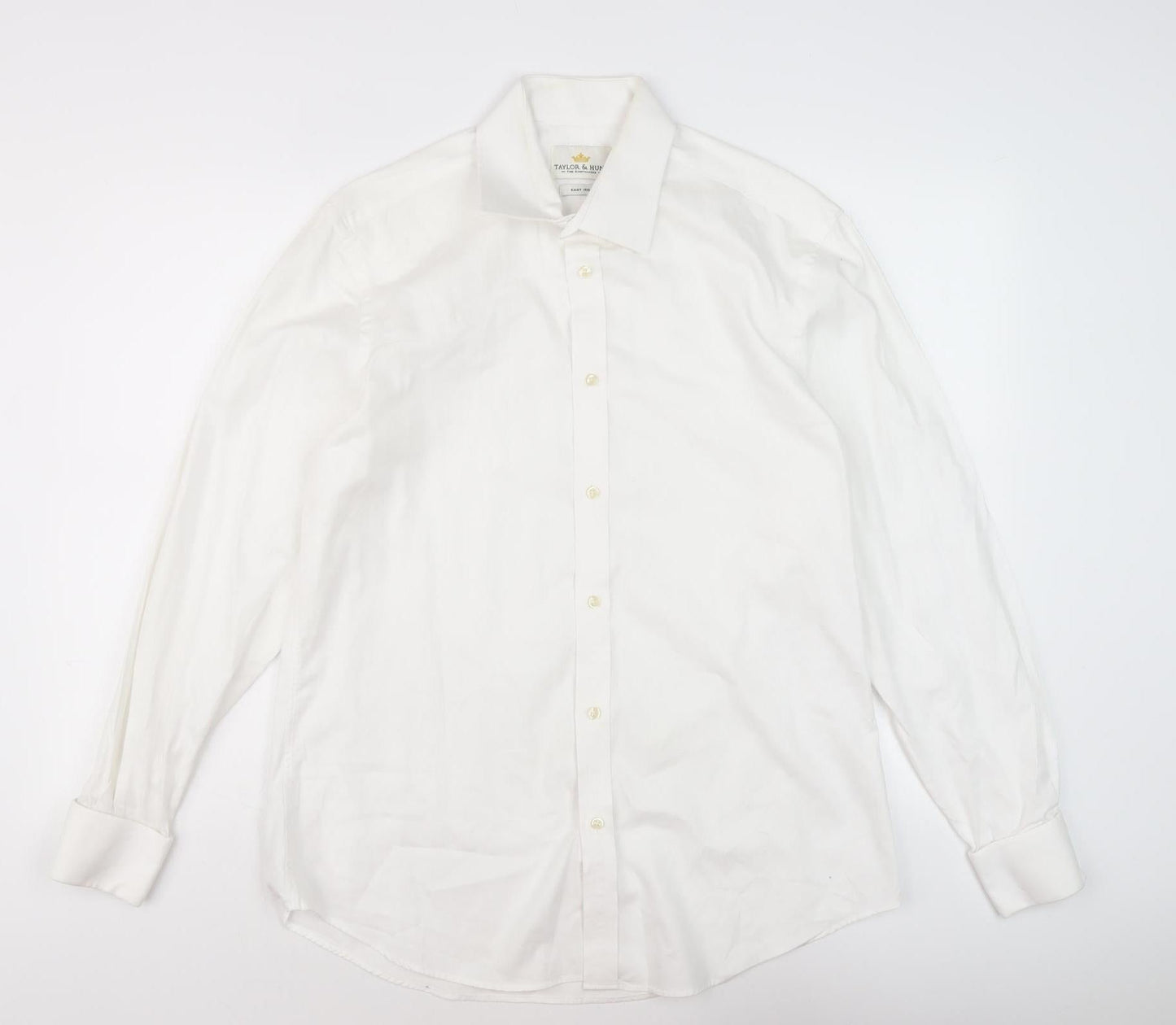 Taylor & Hunt Men's White Formal Dress Shirt, Long Sleeve