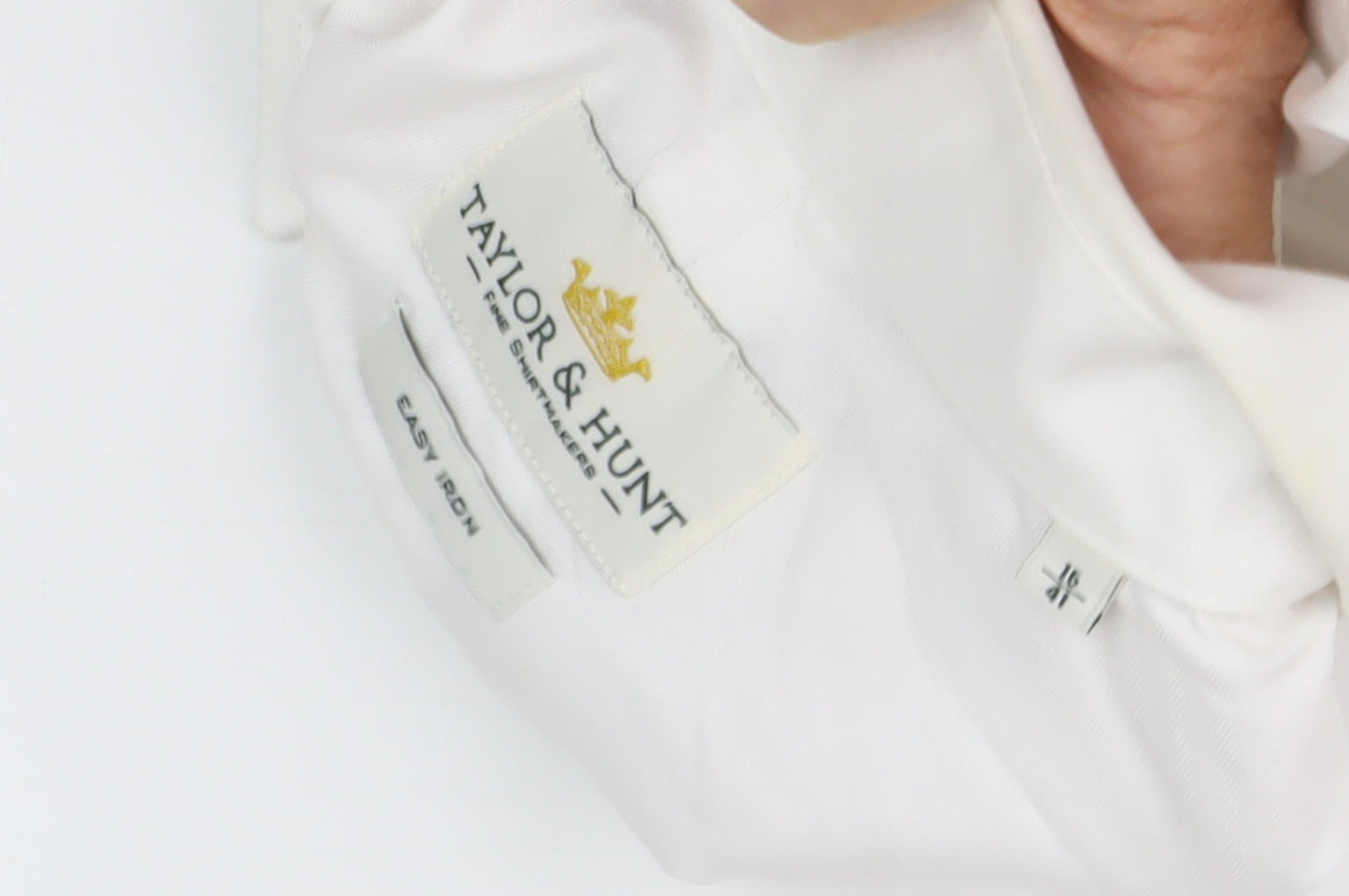 Taylor & Hunt Men's White Formal Dress Shirt, Long Sleeve