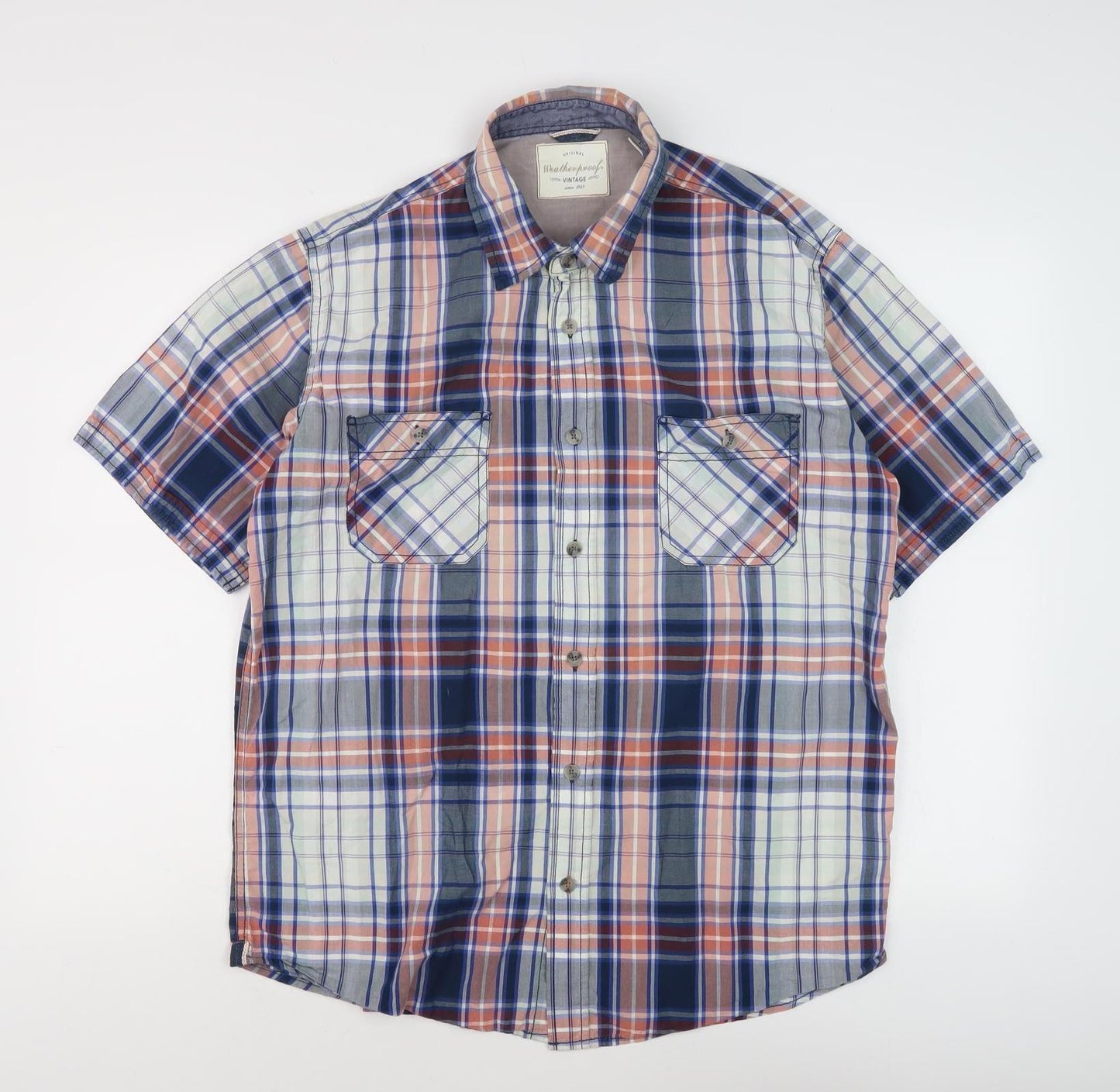 Woodenhook Men's Multicoloured Plaid Shirt L