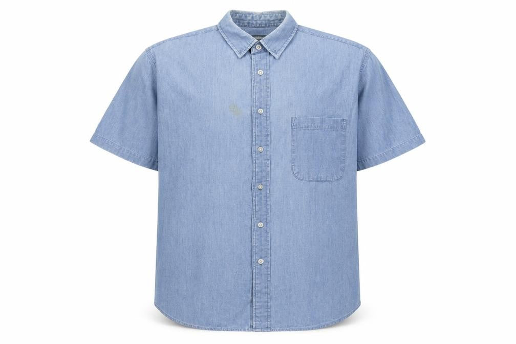 Hawkshead Men's Blue XL Denim Shirt, Casual Button-Up