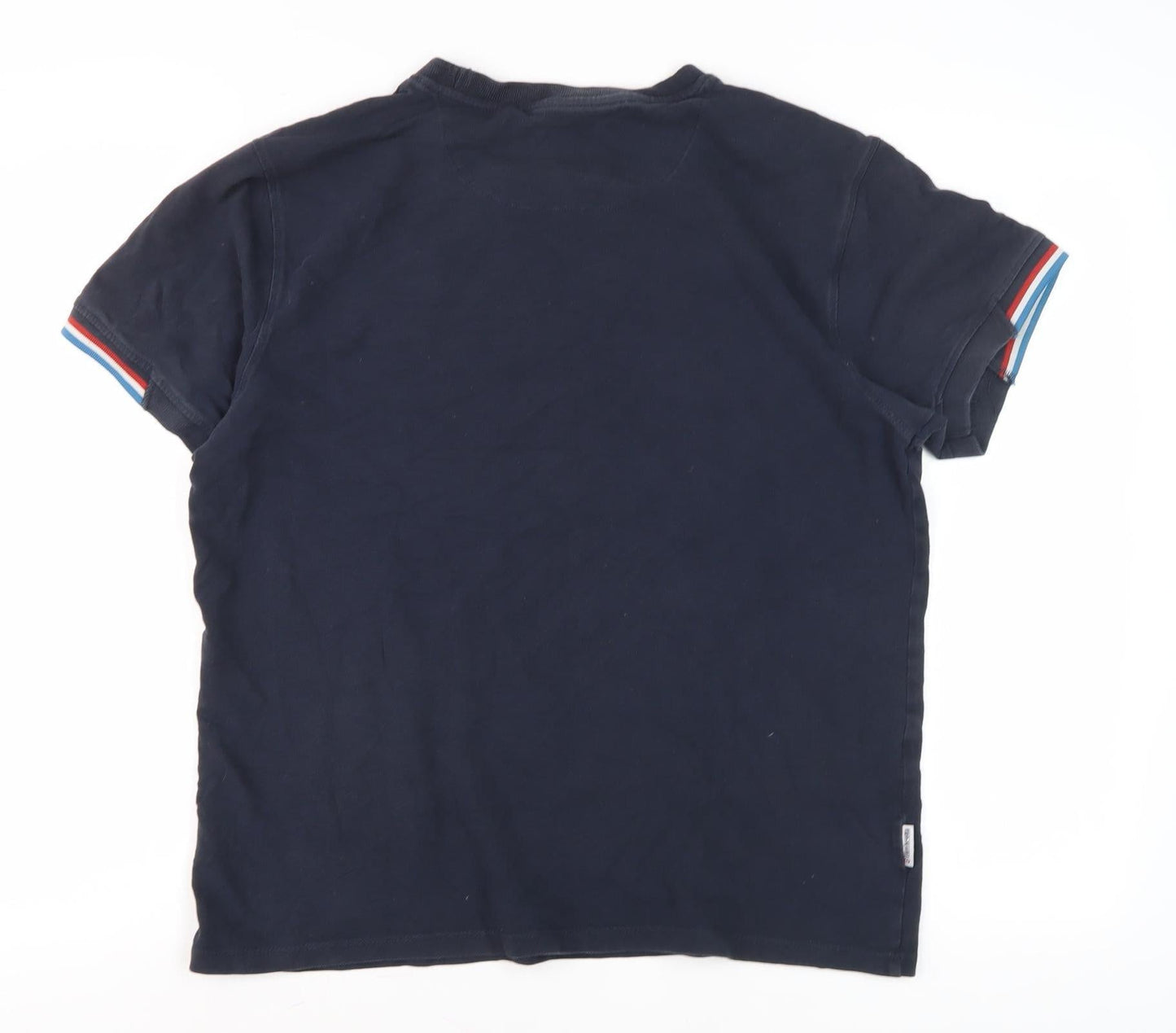 Lambretta Men's Blue Cotton Crew Neck T-Shirt - M
