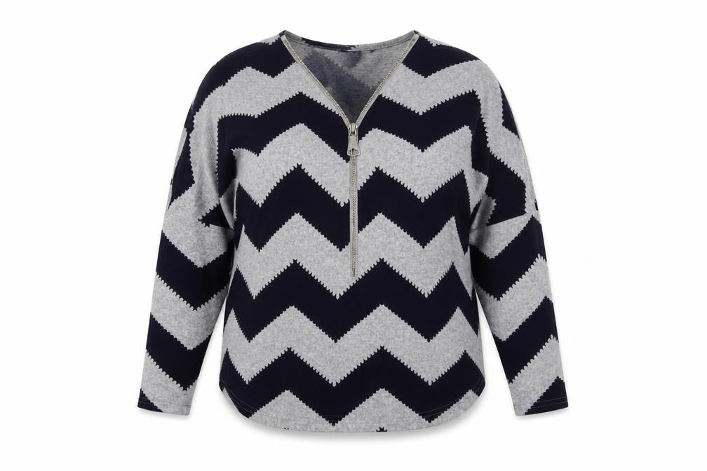 Womens UK Size 12 Izabel London Multicoloured Henley Jumper