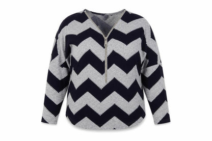 Womens UK Size 12 Izabel London Multicoloured Henley Jumper