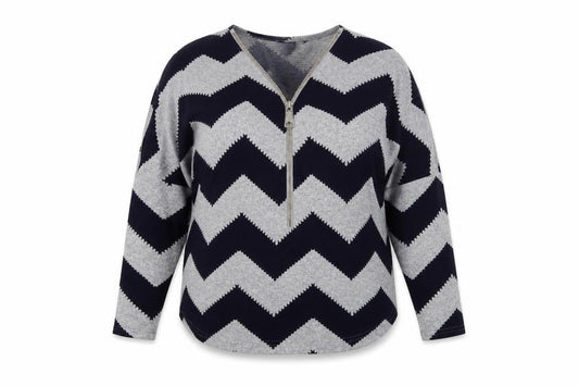 Womens UK Size 12 Izabel London Multicoloured Henley Jumper