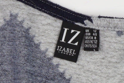 Womens UK Size 12 Izabel London Multicoloured Henley Jumper