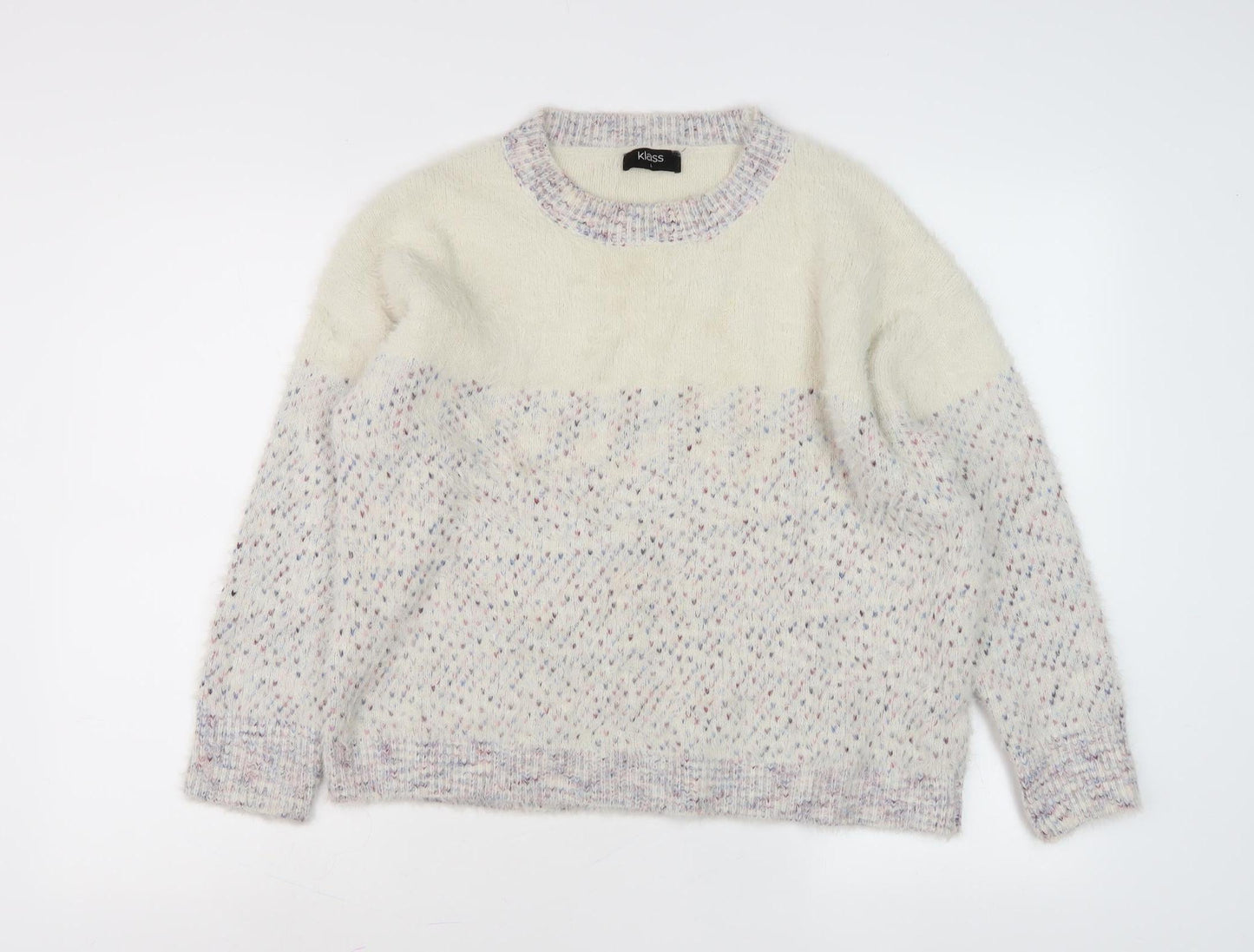 Womens UK Size L Klass Multicoloured Pullover Jumper