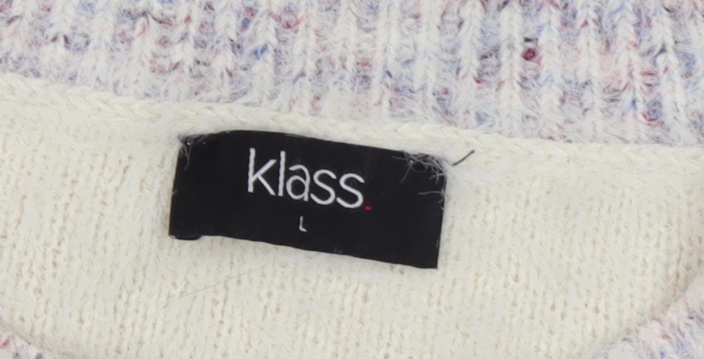 Womens UK Size L Klass Multicoloured Pullover Jumper