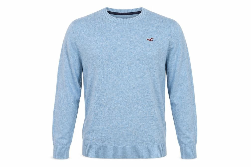 Mens UK Size S Hollister Blue Pullover Jumper