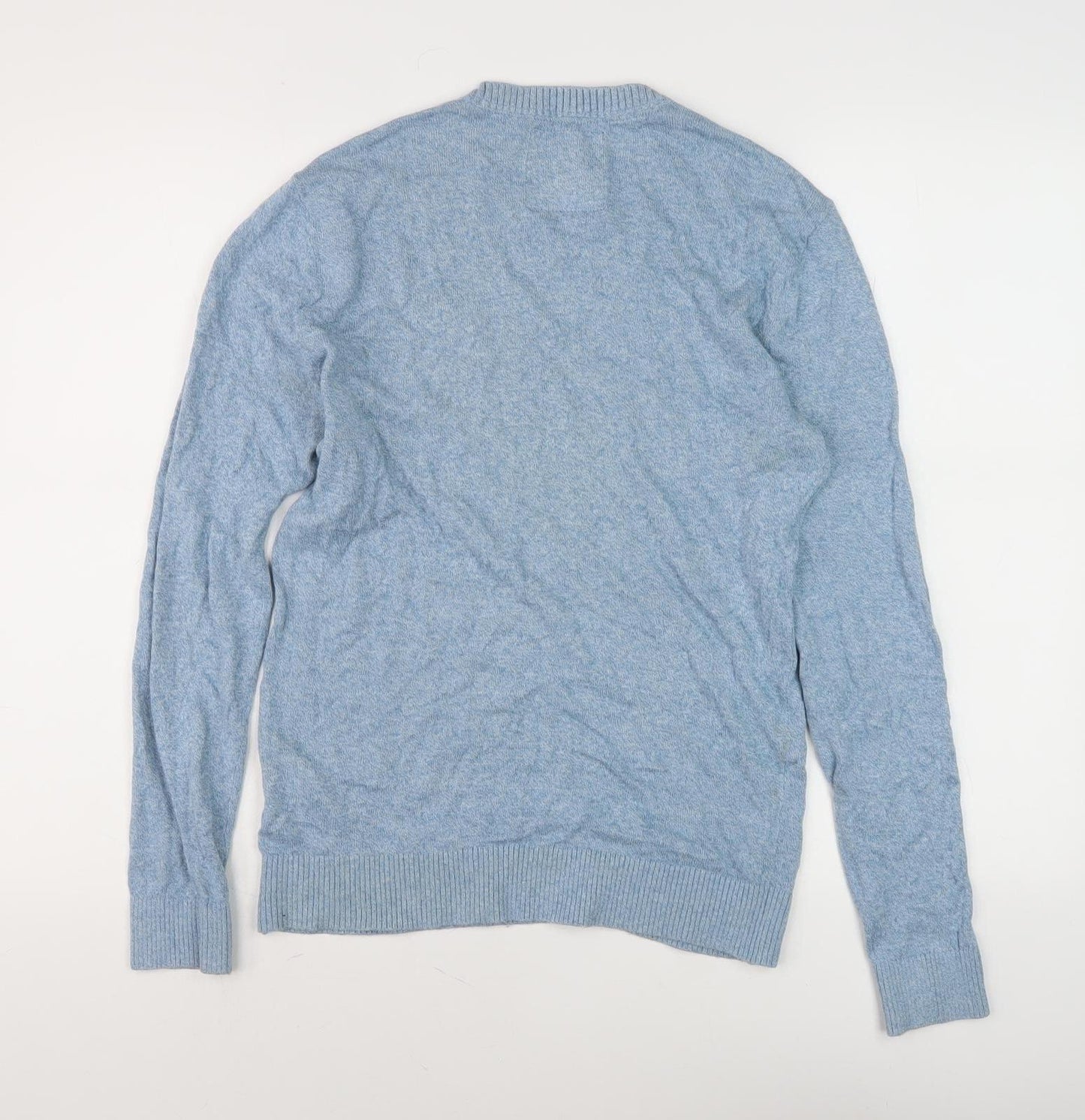 Hollister Men's Blue Cotton Pullover Jumper, Small