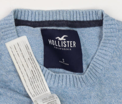 Hollister Men's Blue Cotton Pullover Jumper, Small