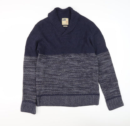 Marks and Spencer Men's Blue Pullover Jumper S