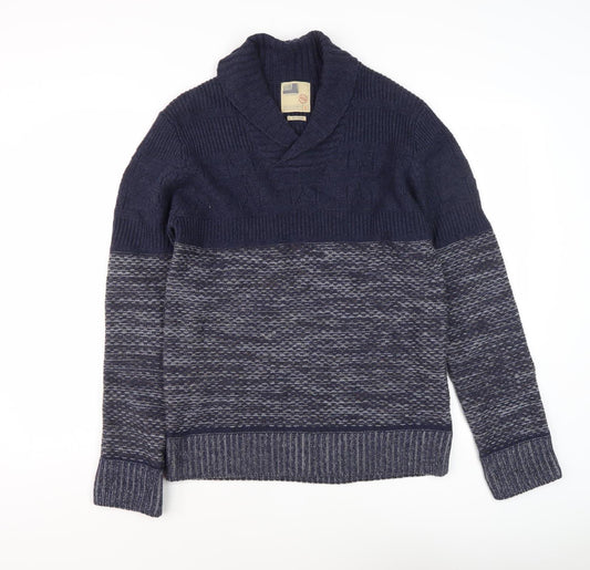 Marks and Spencer Men's Blue Pullover Jumper S