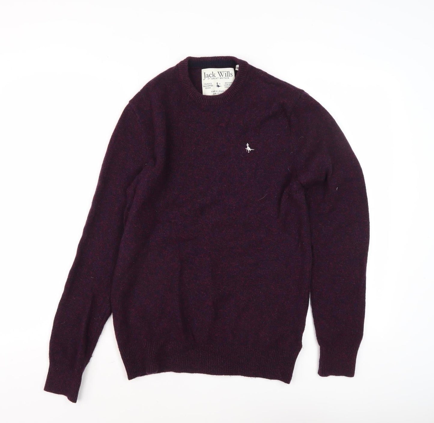 Jack Wills Men's Purple Wool Knit Pullover XS