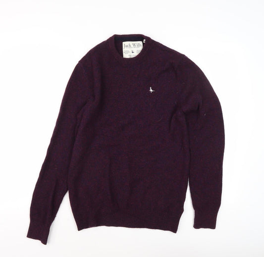 Jack Wills Men's Purple Wool Knit Pullover XS