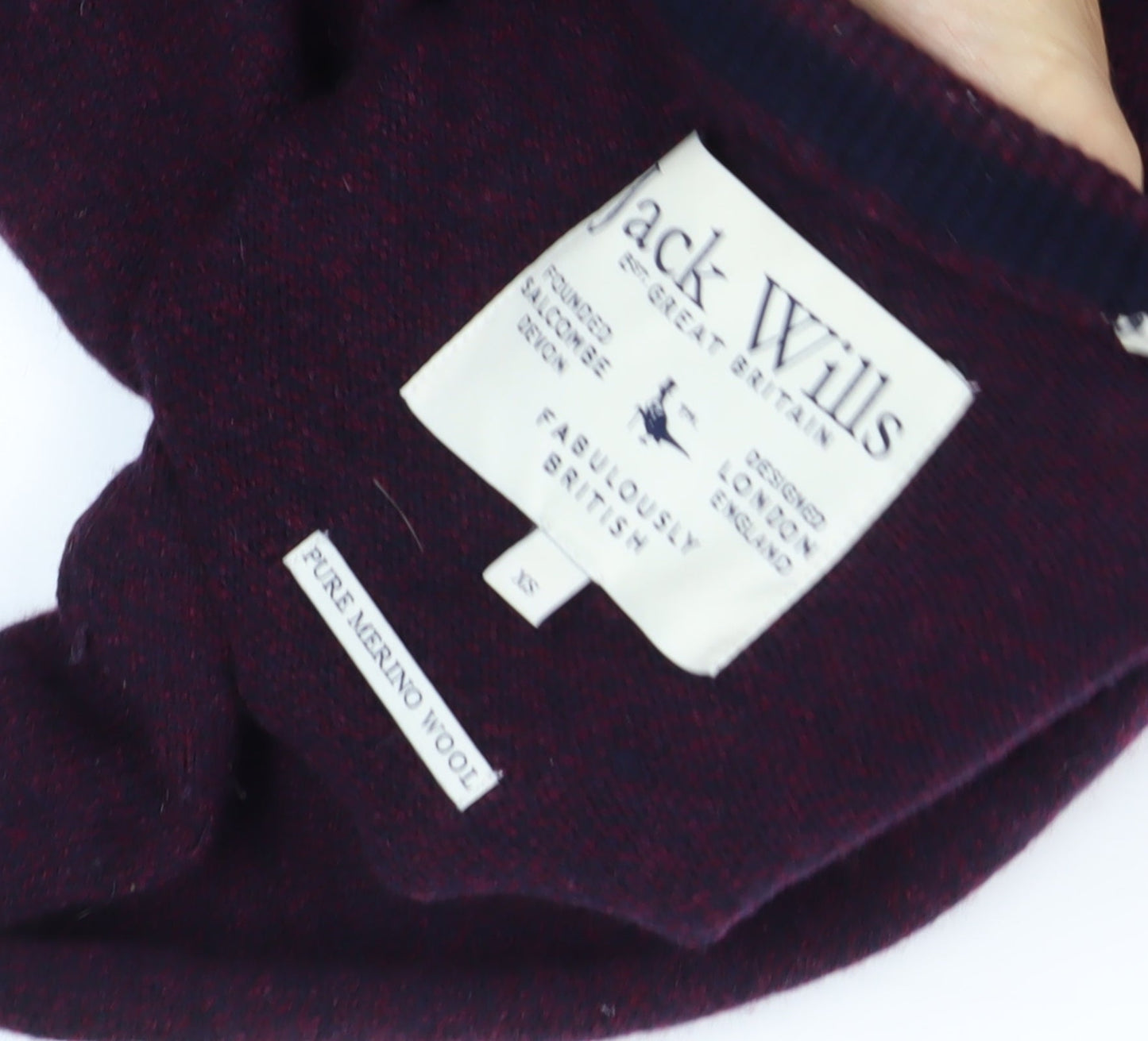 Jack Wills Men's Purple Wool Knit Pullover XS