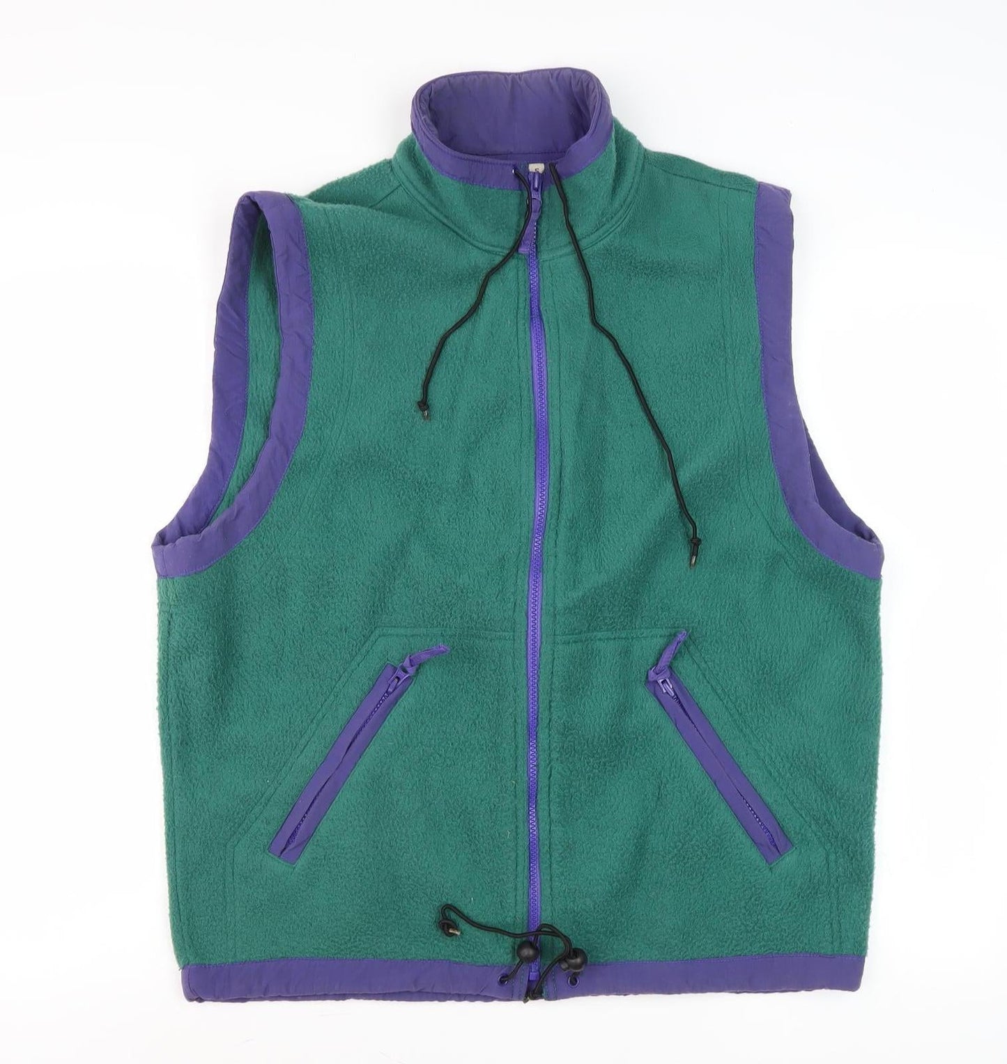 Casual Club Unisex Green Waistcoat Fleece S