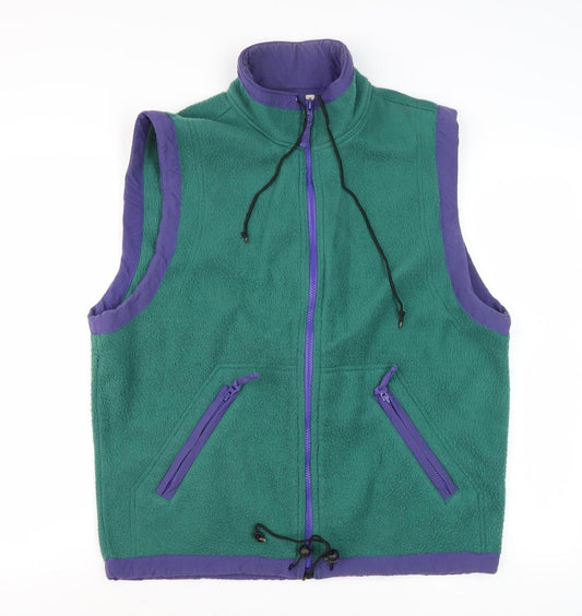 Casual Club Unisex Green Waistcoat Fleece S