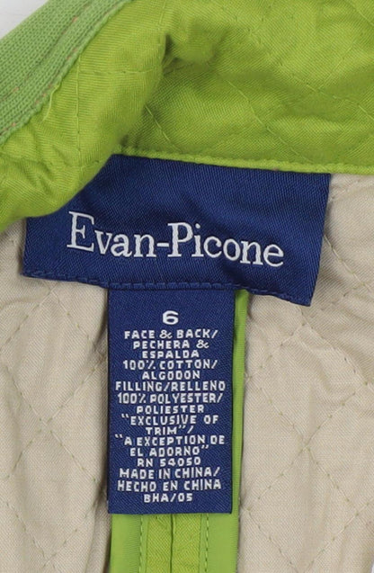 Evan-Picone Women's Green Quilted Blazer Size 6