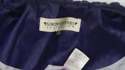 Simon Jeffery Women's Blue Long Nylon Coat, Size 18