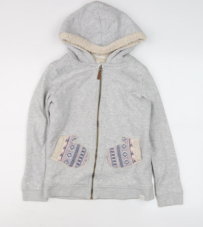 Mantaray Girls Grey Full Zip Hoodie, Size 11-12